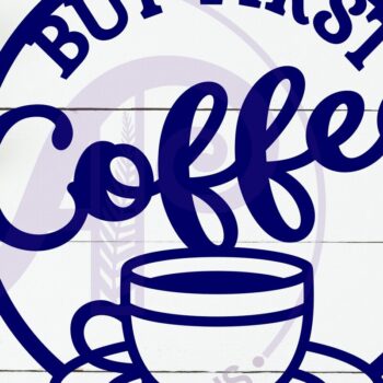 Intra απο ξύλο plywood 3mm-4mm πάχος Αλλά First Coffee and Wine Wall Sign, Δίασταση 10x10 cm INTRAFABR-123871380 - Image 2