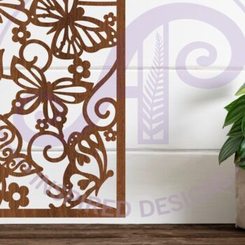 Intra απο ξύλο plywood 3mm-4mm πάχος Πινακίδα τοίχου Α4 Πεταλούδες, . Δίασταση 11x11 cm INTRAFABR-81477573 - Image 1