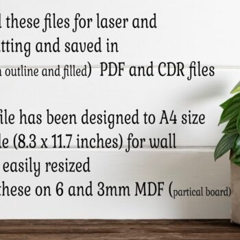 Intra απο ξύλο plywood 3mm-4mm πάχος Πινακίδα τοίχου Α4 Πεταλούδες, . Δίασταση 11x11 cm INTRAFABR-81477573 - Image 4