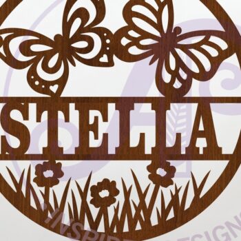 Intra απο ξύλο plywood 3mm-4mm πάχος Πινακίδα ονόματος πεταλούδων Σημάδι κοπής με λέιζερ Δίασταση 6x6 cm INTRAFABR-124951982 - Image 1