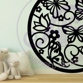 Intra απο ξύλο plywood 3mm-4mm πάχος Πινακίδα τέχνης τοίχου πεταλούδων, Δίασταση 10x10 cm INTRAFABR-79109188 - Image 2