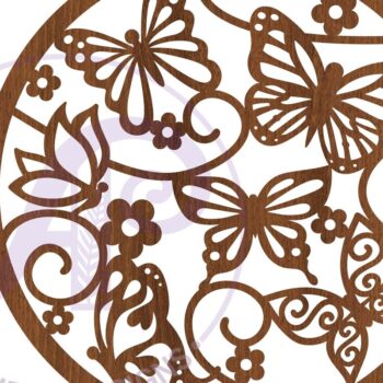 Intra απο ξύλο plywood 3mm-4mm πάχος Πινακίδα τέχνης τοίχου πεταλούδων, Δίασταση 10x10 cm INTRAFABR-79109188 - Image 4