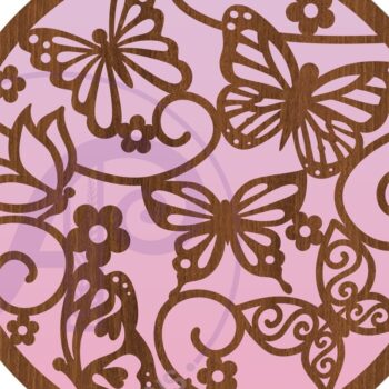 Intra απο ξύλο plywood 3mm-4mm πάχος Πινακίδα τέχνης τοίχου πεταλούδων, Δίασταση 10x10 cm INTRAFABR-79109188 - Image 5