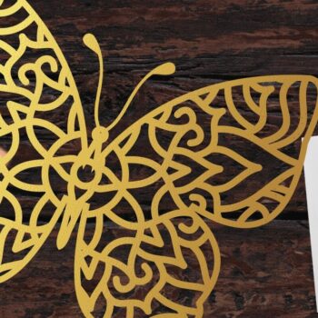 Intra απο ξύλο plywood 3mm-4mm πάχος Butterfly #1 Mandala 3D Layered Δίασταση 30x30 cm INTRAFABR-15082845 - Image 3