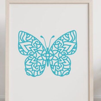 Intra απο ξύλο plywood 3mm-4mm πάχος Butterfly #1 Mandala 3D Layered Δίασταση 30x30 cm INTRAFABR-15082845 - Image 5