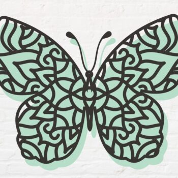 Intra απο ξύλο plywood 3mm-4mm πάχος Butterfly #1 Mandala 3D Layered Δίασταση 30x30 cm INTRAFABR-15082845 - Image 6
