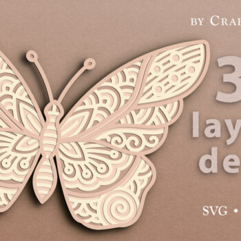 Intra απο ξύλο plywood 3mm-4mm πάχος Πρότυπο τρισδιάστατης πεταλούδας Δίασταση 30x20 cm INTRAFABR-14620787 - Image 1