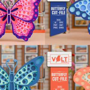 Intra απο ξύλο plywood 3mm-4mm πάχος ΠΕΤΑΛΙΑ 3D Crafting File BNDLE Δίασταση 20x30 cm INTRAFABR-97931672