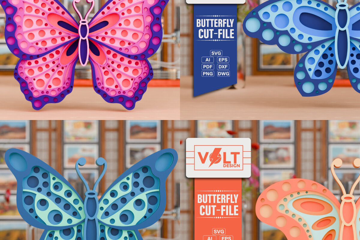 Intra απο ξύλο plywood 3mm-4mm πάχος ΠΕΤΑΛΙΑ 3D Crafting File BNDLE Δίασταση 20x30 cm INTRAFABR-97931672