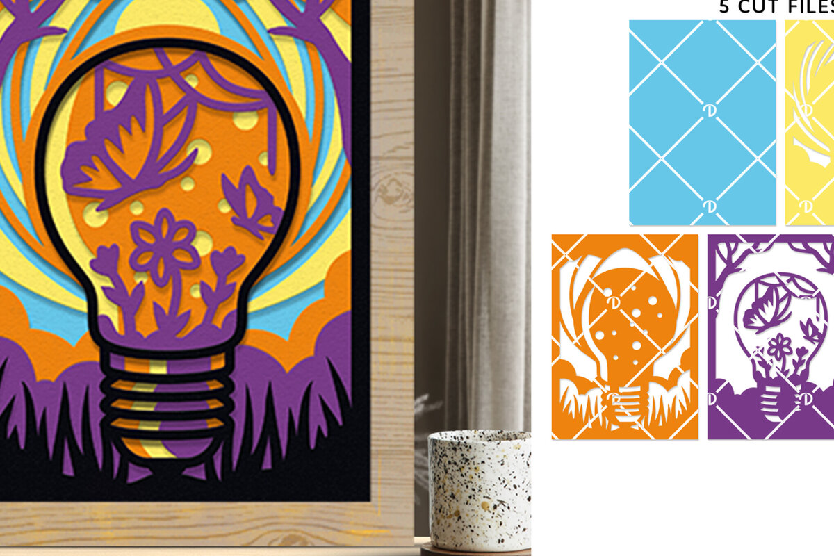 Intra απο ξύλο plywood 3mm-4mm πάχος Butterfly 5x7 3D Paper Cut Δίασταση 5x7 cm INTRAFABR-80296783 - Image 1