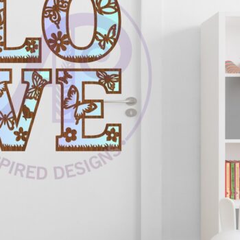 Intra απο ξύλο plywood 3mm-4mm πάχος Butterfly Alphabet 52 γραμμάτων στρώσεων Δίασταση 5x5 cm INTRAFABR-100083121 - Image 3