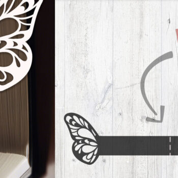 Intra απο ξύλο plywood 3mm-4mm πάχος Πρότυπο σελιδοδεικτών πεταλούδας Δίασταση 10x20 cm INTRAFABR-100319601 - Image 1