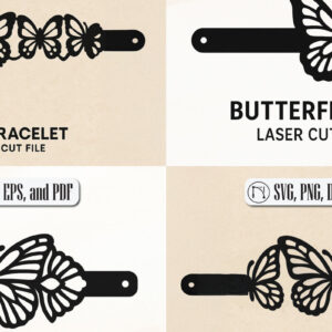 Intra απο ξύλο plywood 3mm-4mm πάχος Βραχιόλι πεταλούδας Cut  Δίασταση 5x5 cm INTRAFABR-120576273