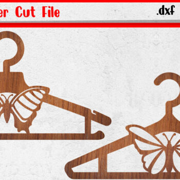 Intra απο ξύλο plywood 3mm-4mm πάχος Κρεμάστρα ρούχων Butterfly κοπής με λέιζερ Δίασταση 30x20 cm INTRAFABR-118001830 - Image 1