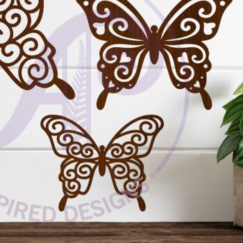 Intra απο ξύλο plywood 3mm-4mm πάχος Σχέδια πεταλούδων Επιγραφές τοίχου, Δίασταση 10x10 cm INTRAFABR-114693636 - Image 4