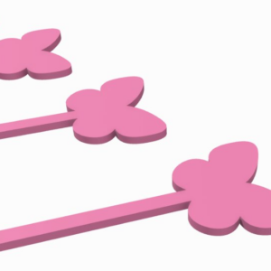 Intra απο ξύλο plywood 3mm-4mm πάχος Butterfly Drink Stirrer Δίασταση 15x15 cm INTRAFABR-118063159