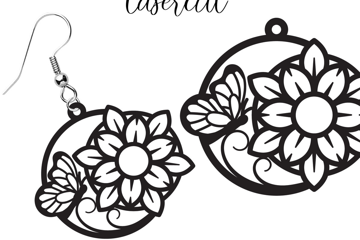 Intra απο ξύλο plywood 3mm-4mm πάχος Σκουλαρίκι πεταλούδας  Δίασταση 3x3 cm INTRAFABR-115324769