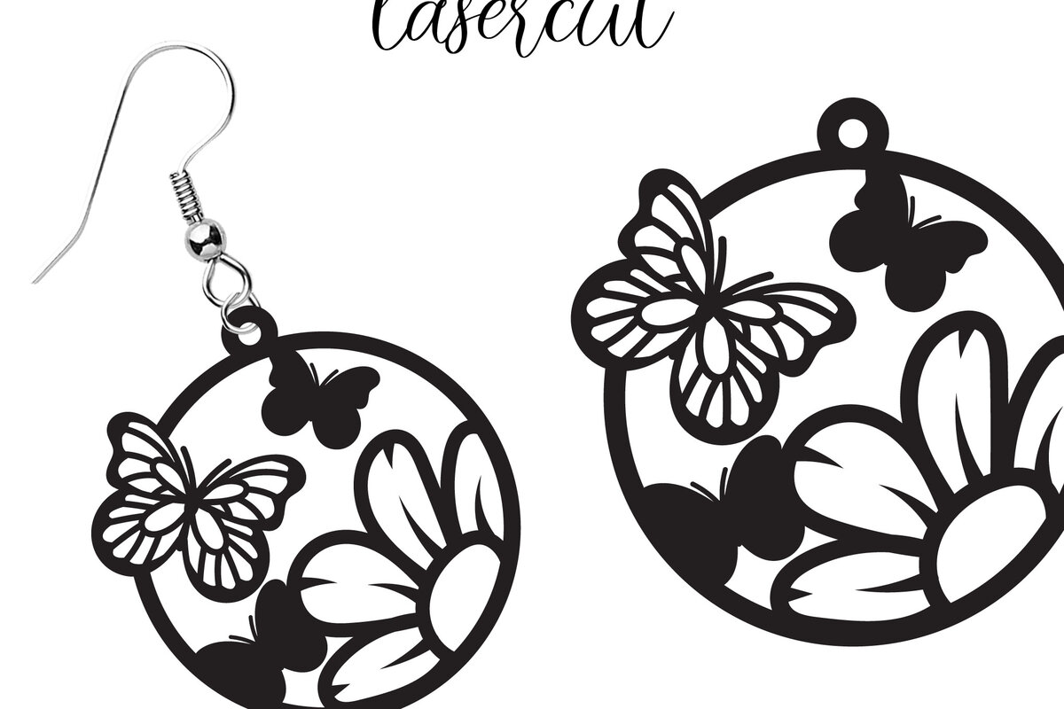 Intra απο ξύλο plywood 3mm-4mm πάχος Σκουλαρίκι πεταλούδας  Δίασταση 3x3 cm INTRAFABR-115324654