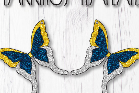 Intra απο ξύλο plywood 3mm-4mm πάχος Πρότυπο σκουλαρίκια πεταλούδας Δίασταση 3x3 cm INTRAFABR-8146596