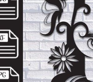 Intra απο ξύλο plywood 3mm-4mm πάχος Butterfly Floral Alphabet F Δίασταση 30x20 cm INTRAFABR-35709078