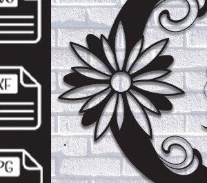 Intra απο ξύλο plywood 3mm-4mm πάχος Butterfly Floral Alphabet G Δίασταση 30x20 cm INTRAFABR-35709086