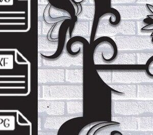 Intra απο ξύλο plywood 3mm-4mm πάχος Butterfly Floral Alphabet H Δίασταση 30x20 cm INTRAFABR-35709095