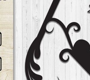 Intra απο ξύλο plywood 3mm-4mm πάχος Butterfly Floral Alphabet N Δίασταση 30x20 cm INTRAFABR-35741498