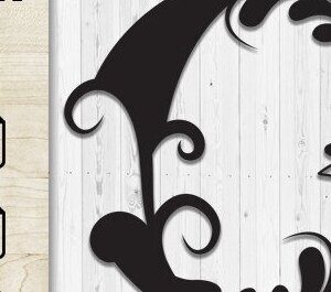 Intra απο ξύλο plywood 3mm-4mm πάχος Butterfly Floral Alphabet O Δίασταση 30x20 cm INTRAFABR-35741486