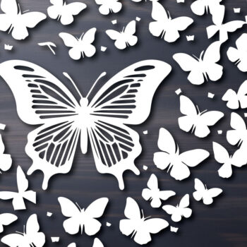 Intra απο ξύλο plywood 3mm-4mm πάχος αρχείου Cut Butterfly Heart Δίασταση 15x15 cm INTRAFABR-89454911 - Image 2