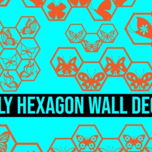 Intra απο ξύλο plywood 3mm-4mm πάχος διακόσμησης τοίχου εξάγωνο πεταλούδα Δίασταση 15x15 cm INTRAFABR-85363817