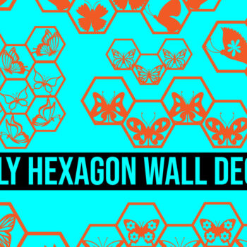 Intra απο ξύλο plywood 3mm-4mm πάχος διακόσμησης τοίχου εξάγωνο πεταλούδα Δίασταση 15x15 cm INTRAFABR-85363817 - Image 1