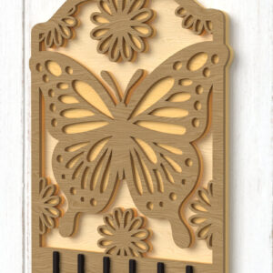 Intra απο ξύλο plywood 3mm-4mm πάχος Μπρελόκ με πεταλούδα Κόψιμο με λέιζερ Δίασταση 3x3 cm INTRAFABR-112379918