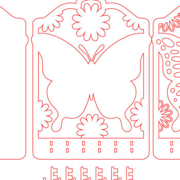 Intra απο ξύλο plywood 3mm-4mm πάχος Μπρελόκ με πεταλούδα Κόψιμο με λέιζερ Δίασταση 3x3 cm INTRAFABR-112379918 - Image 2