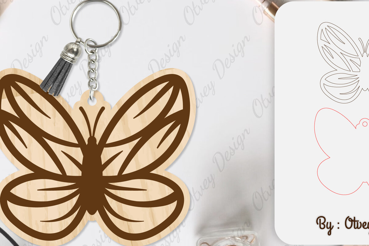 Intra απο ξύλο plywood 3mm-4mm πάχος κοπής με μπρελόκ Butterfly Δίασταση 6x6 cm INTRAFABR-100165510 - Image 10