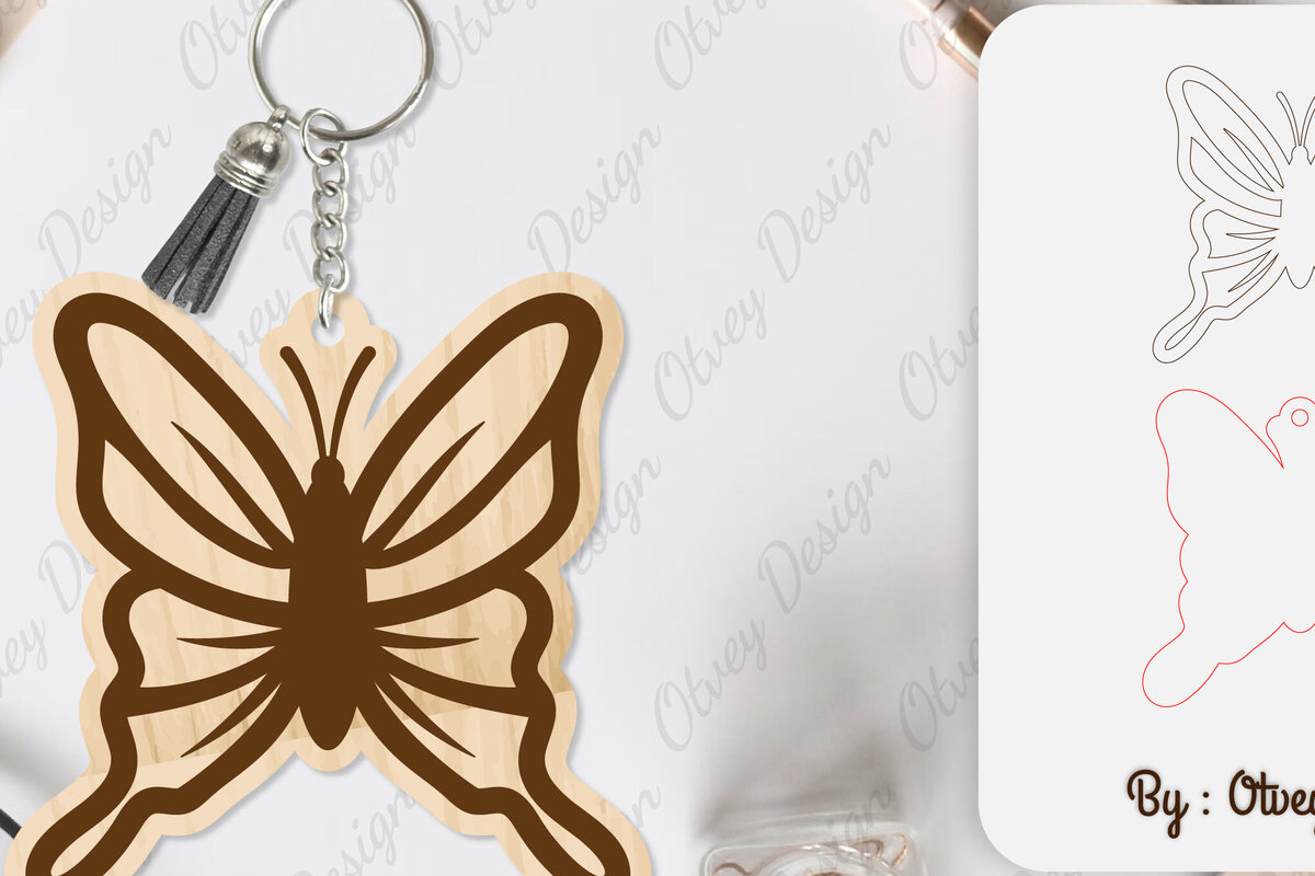 Intra απο ξύλο plywood 3mm-4mm πάχος κοπής με μπρελόκ Butterfly Δίασταση 6x6 cm INTRAFABR-100165510 - Image 12