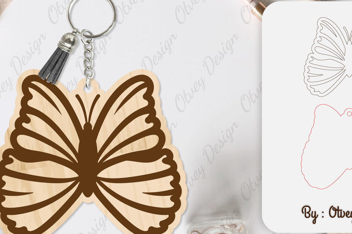 Intra απο ξύλο plywood 3mm-4mm πάχος κοπής με μπρελόκ Butterfly Δίασταση 6x6 cm INTRAFABR-100165510 - Image 13