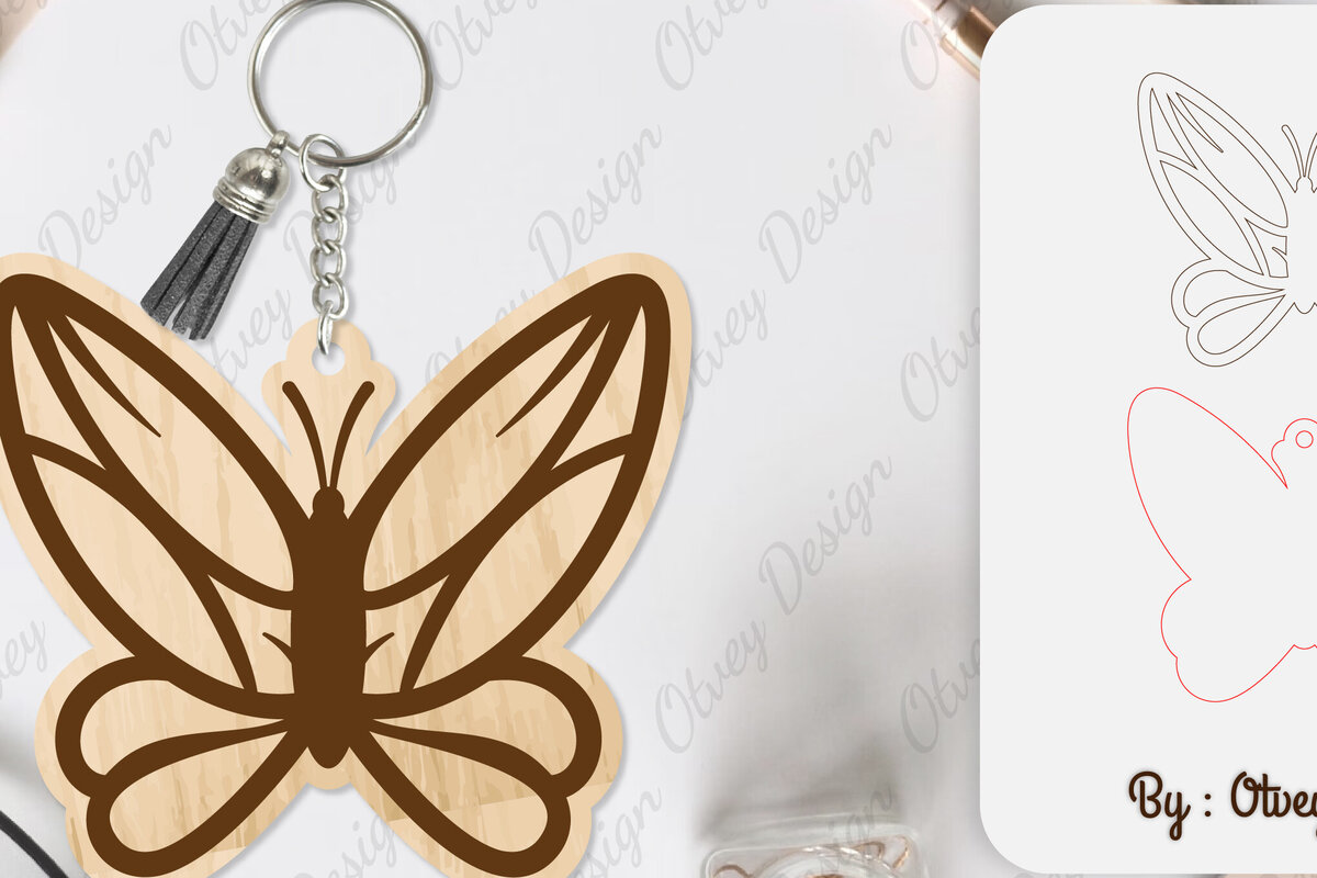 Intra απο ξύλο plywood 3mm-4mm πάχος κοπής με μπρελόκ Butterfly Δίασταση 6x6 cm INTRAFABR-100165510 - Image 16