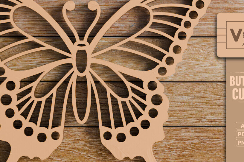 Intra απο ξύλο plywood 3mm-4mm πάχος πεταλούδας και κοπής CNC Δίασταση 20x30 cm INTRAFABR-98933638 - Image 2