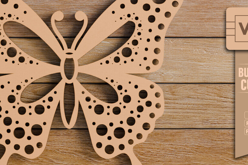 Intra απο ξύλο plywood 3mm-4mm πάχος  πεταλούδας και κοπής CNC Δίασταση 20x30 cm INTRAFABR-98977736 - Image 1