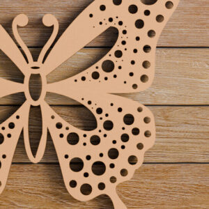 Intra απο ξύλο plywood 3mm-4mm πάχος  πεταλούδας και κοπής CNC Δίασταση 20x30 cm INTRAFABR-98977736 - Image 2