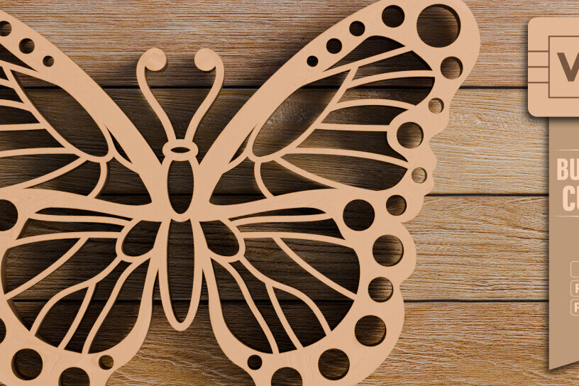 Intra απο ξύλο plywood 3mm-4mm πάχος  πεταλούδας και κοπής CNC Δίασταση 20x30 cm INTRAFABR-98977789