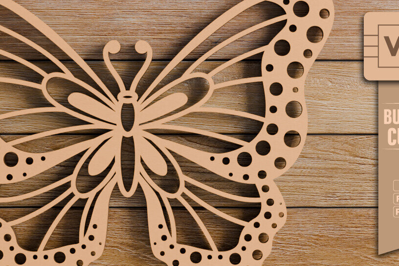 Intra απο ξύλο plywood 3mm-4mm πάχος  πεταλούδας και κοπής CNC Δίασταση 20x30 cm INTRAFABR-98977832