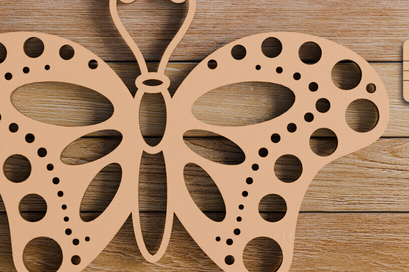 Intra απο ξύλο plywood 3mm-4mm πάχος  πεταλούδας και κοπής CNC Δίασταση 20x30 cm INTRAFABR-98977956