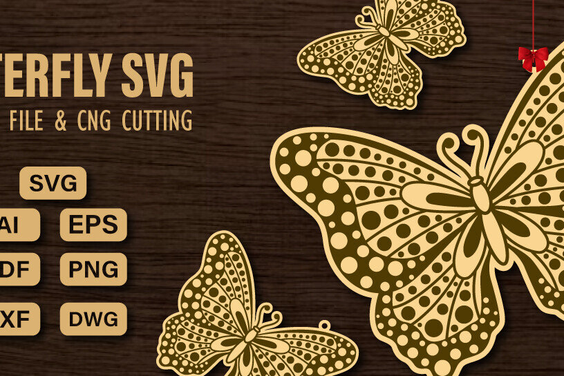 Intra απο ξύλο plywood 3mm-4mm πάχος  πεταλούδας και κοπής CNC Δίασταση 20x30 cm INTRAFABR-99338412