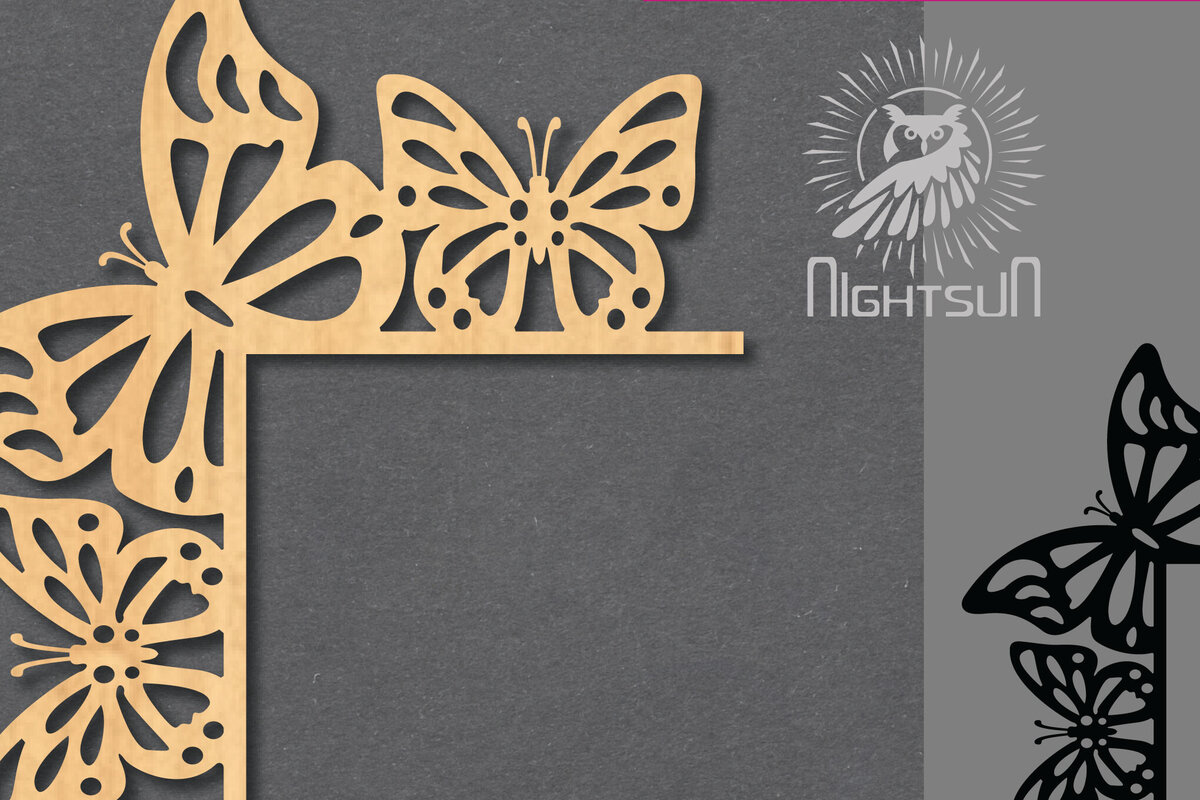 Intra απο ξύλο plywood 3mm-4mm πάχος Γωνία κοπής με λέιζερ πεταλούδας 1 Δίασταση 15x15 cm INTRAFABR-122932334