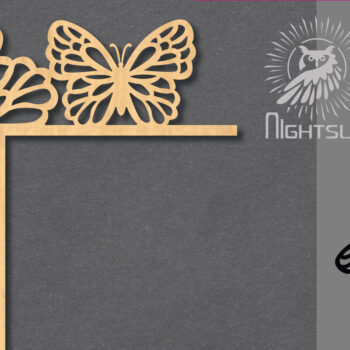 Intra απο ξύλο plywood 3mm-4mm πάχος Γωνία κοπής με λέιζερ πεταλούδας 2 Δίασταση 15x15 cm INTRAFABR-122932376 - Image 1