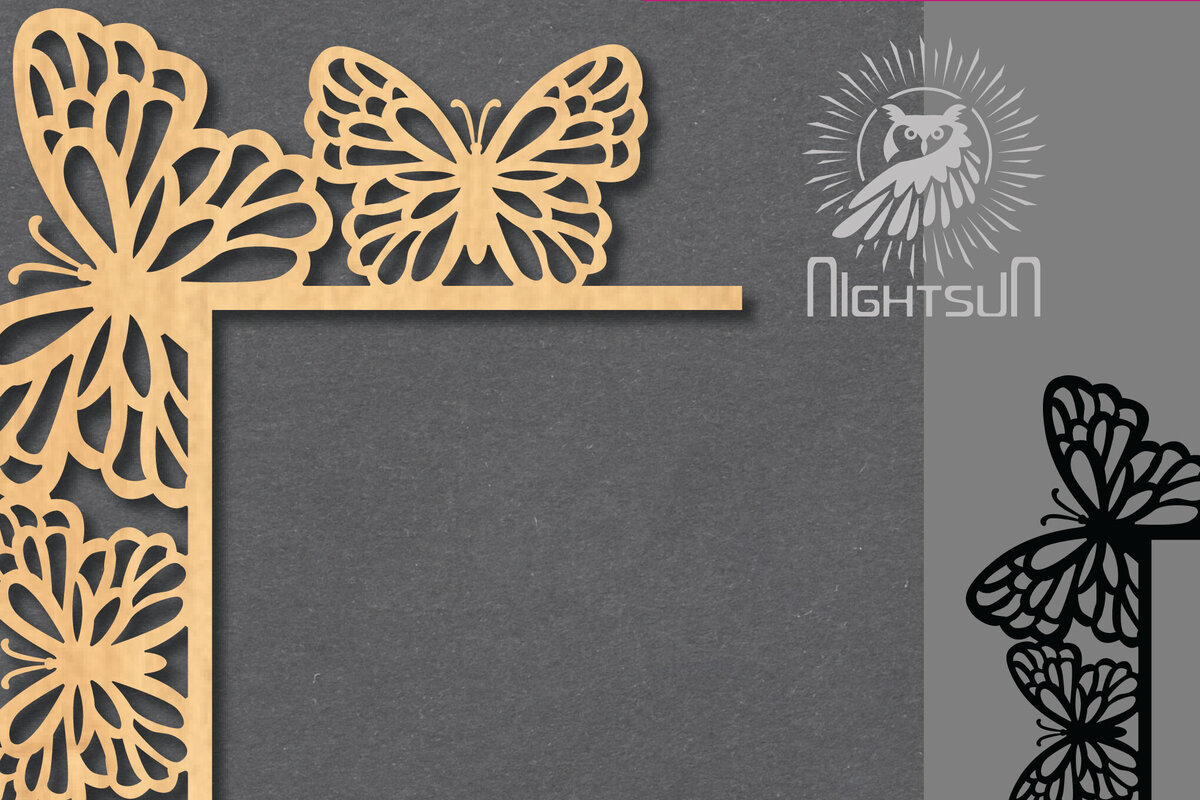 Intra απο ξύλο plywood 3mm-4mm πάχος Γωνία κοπής με λέιζερ πεταλούδας 2 Δίασταση 15x15 cm INTRAFABR-122932376