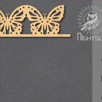 Intra απο ξύλο plywood 3mm-4mm πάχος Γωνία κοπής με λέιζερ πεταλούδας 3 Δίασταση 15x15 cm INTRAFABR-122932397 - Image 1