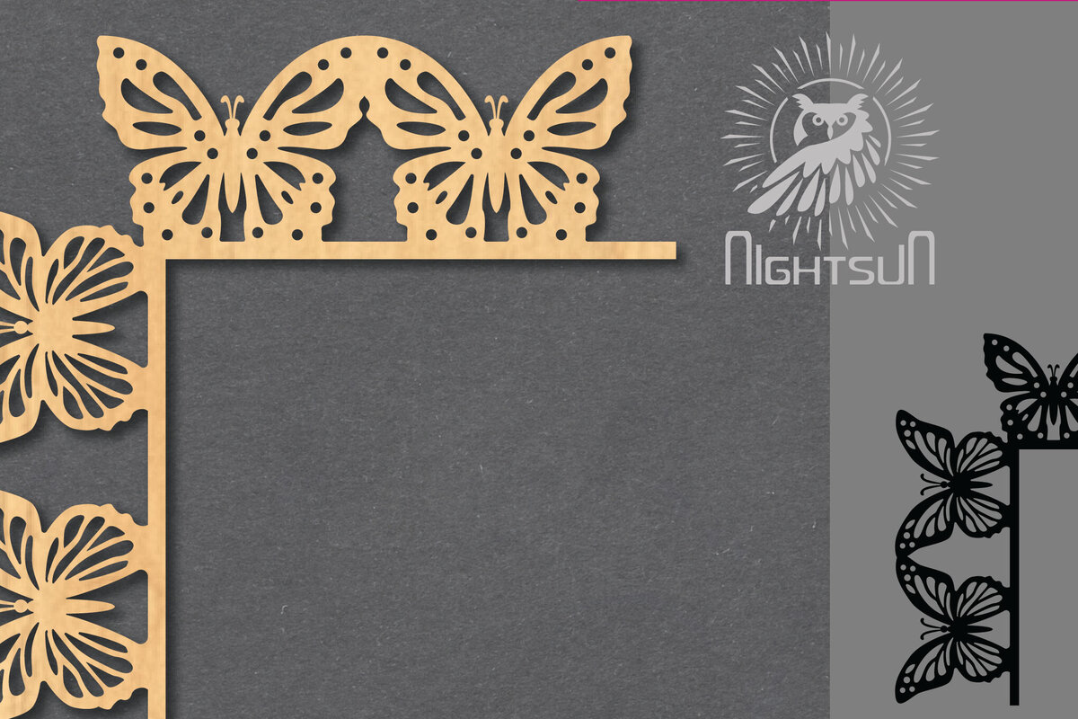 Intra απο ξύλο plywood 3mm-4mm πάχος Γωνία κοπής με λέιζερ πεταλούδας 3 Δίασταση 15x15 cm INTRAFABR-122932397