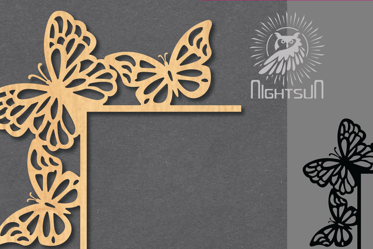 Intra απο ξύλο plywood 3mm-4mm πάχος Γωνία κοπής με λέιζερ πεταλούδας 4 Δίασταση 15x15 cm INTRAFABR-122932423